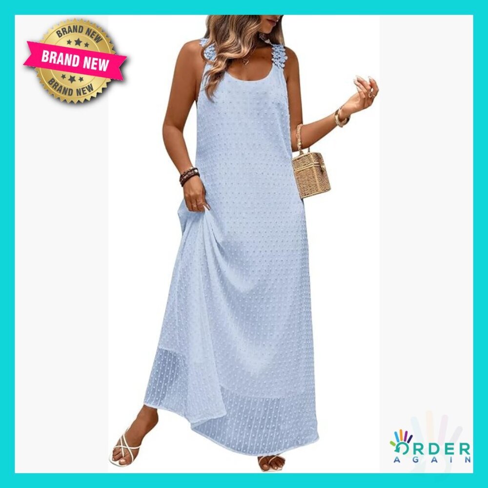 Lace Spaghetti Strap Maxi Dress Boho Chic Formal Wedding Guest Summer